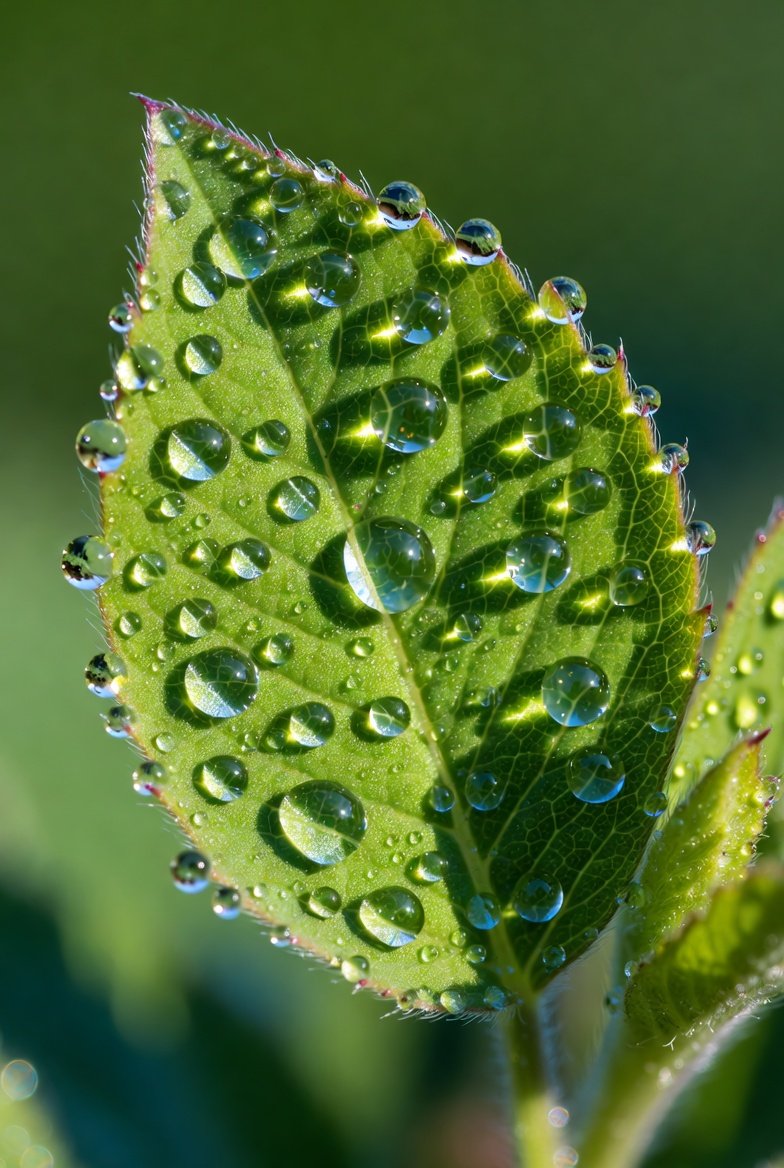 Planta medicinal com orvalho